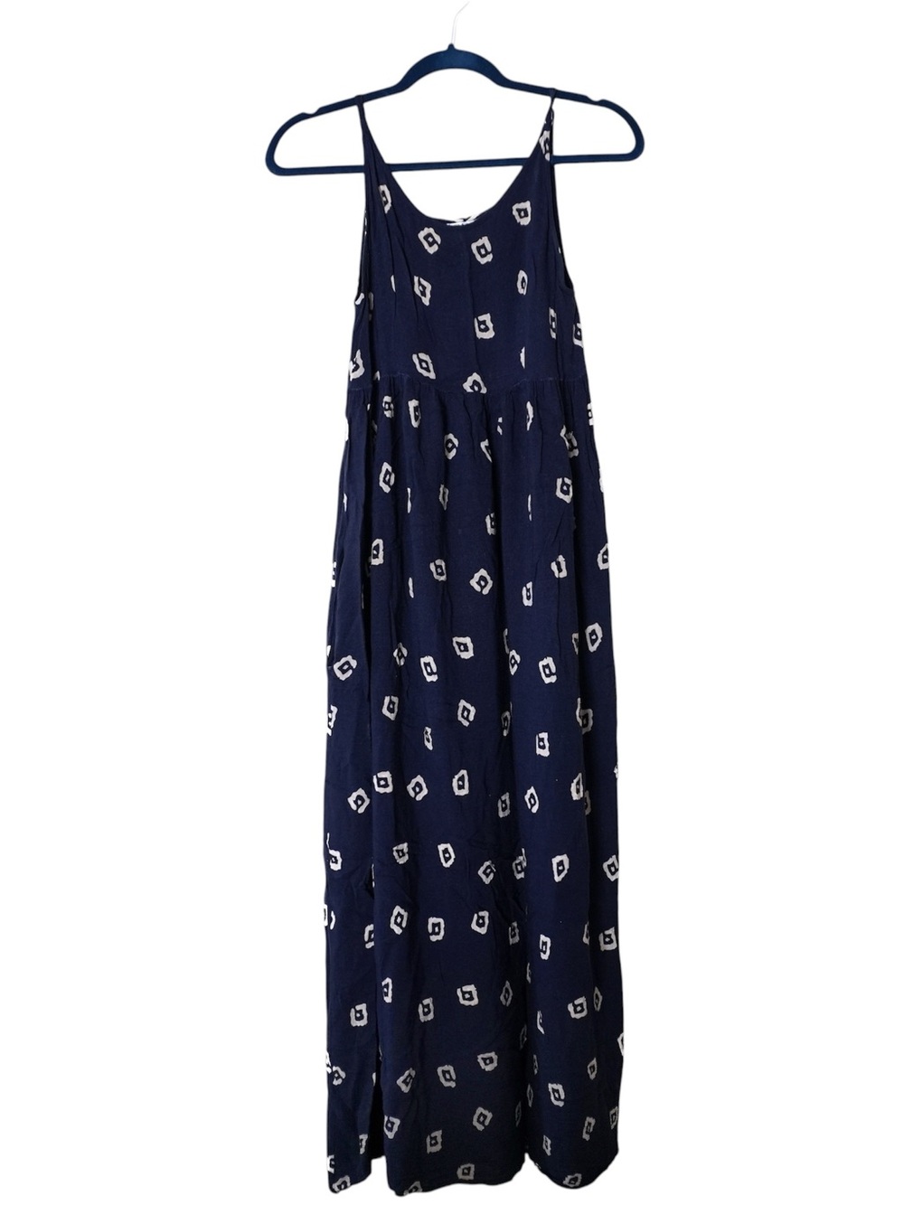 CDC Caren Desiree Company Blue Geometric Maxi Dress